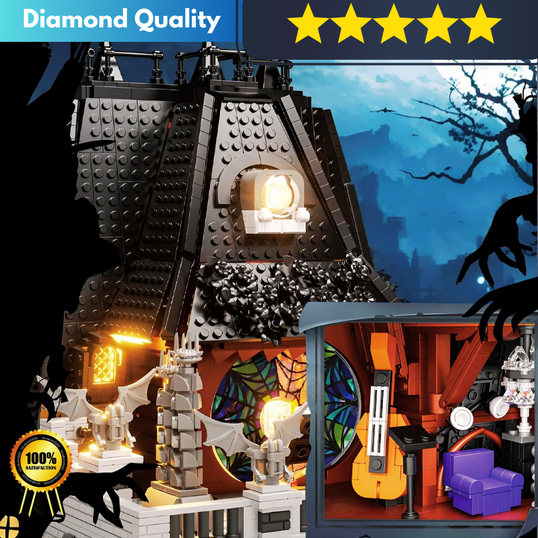 Wednesday Addams Black House Building Set - 2419pcs