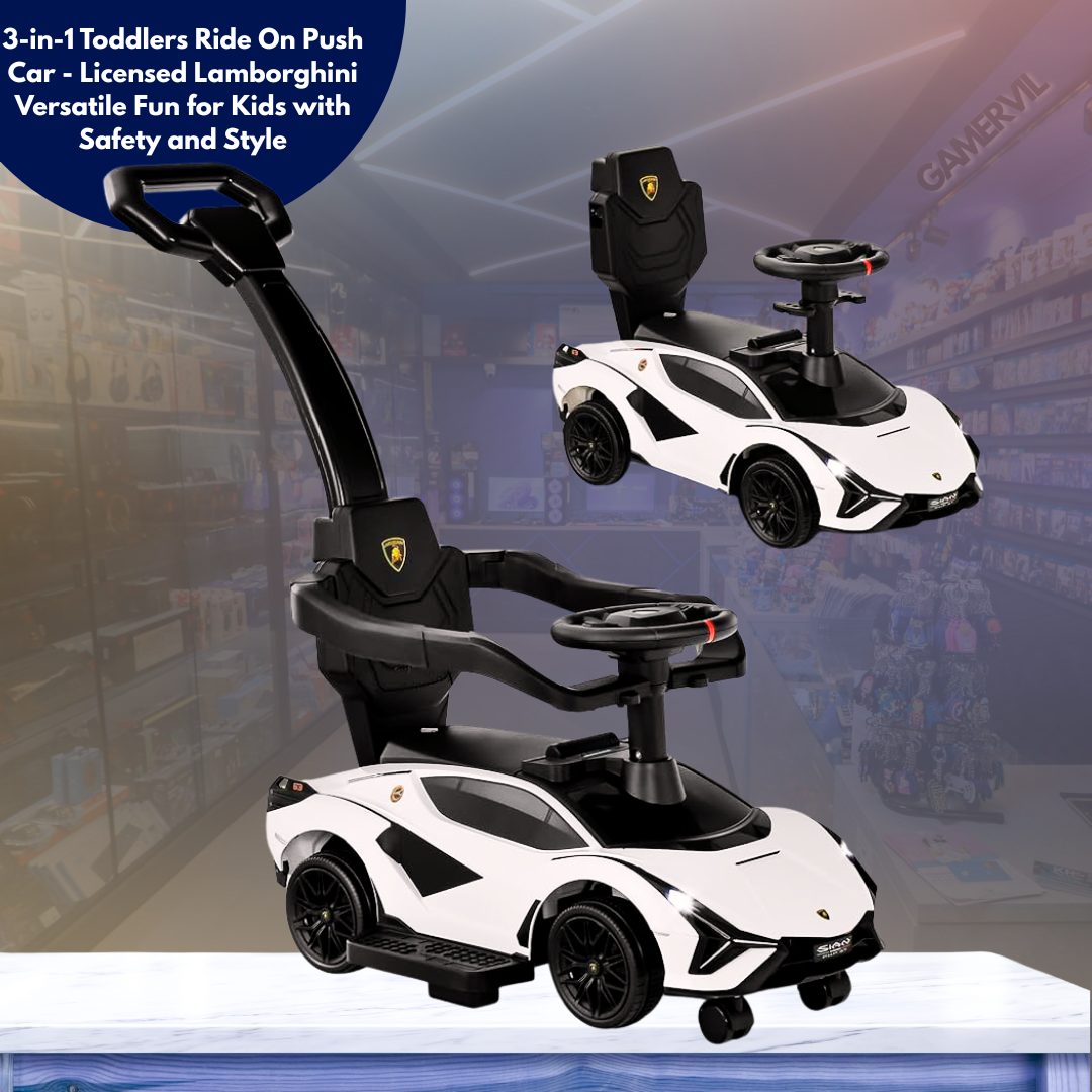 DORTALA 3-in-1 Toddlers Ride On Push Car - Licensed Lamborghini
