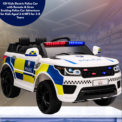 12V Kids Electric Police Car with Remote & Siren