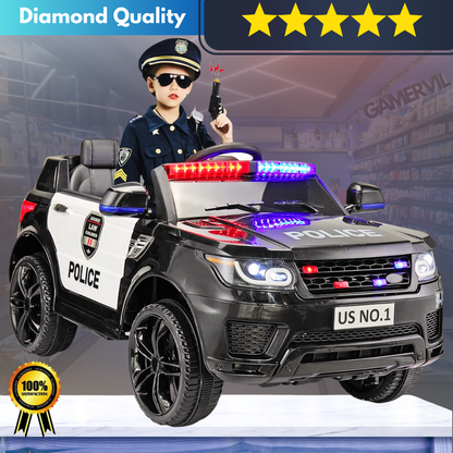 12V Kids Electric Police Car with Remote & Siren