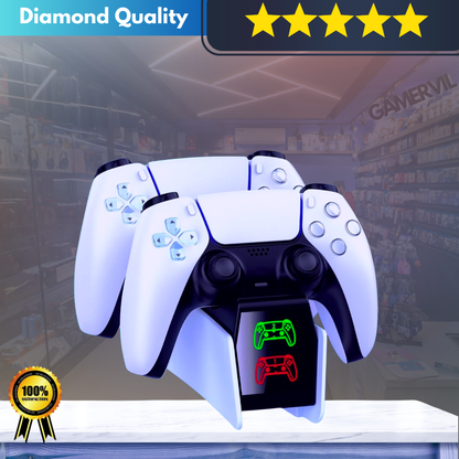 PS5 Dual Controller Charging Station with LED & RGB
