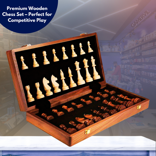 Premium Wooden Chess Set – Classic Foldable Design