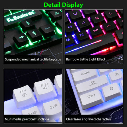 Conjunto de teclado e mouse KM320 teclado retroiluminado de jogo luminoso à prova d'água