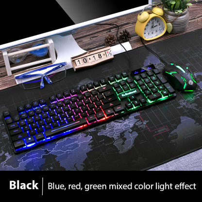 Conjunto de teclado e mouse KM320 teclado retroiluminado de jogo luminoso à prova d'água
