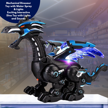 Mechanical Dinosaur Toy with Water Spray & Lights