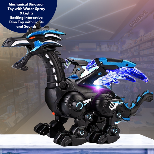 Mechanical Dinosaur Toy with Water Spray & Lights