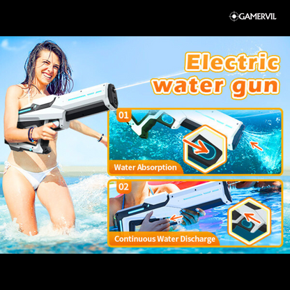 Buy 1 get 2- 2025 New Automatic Water Absorbing Electric Water Gun Outdoor Beach Swimming Pool Entertainment Adults and Boy Kid Water Gun Toy