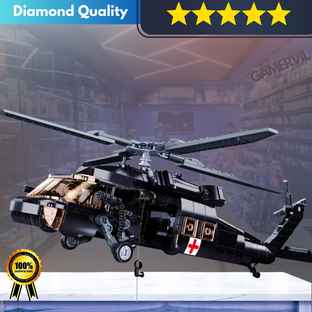 692PCS Black Hawk Helicopter Building Blocks Set