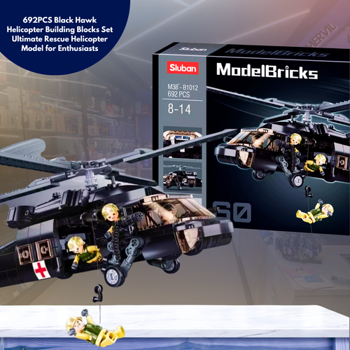 692PCS Black Hawk Helicopter Building Blocks Set