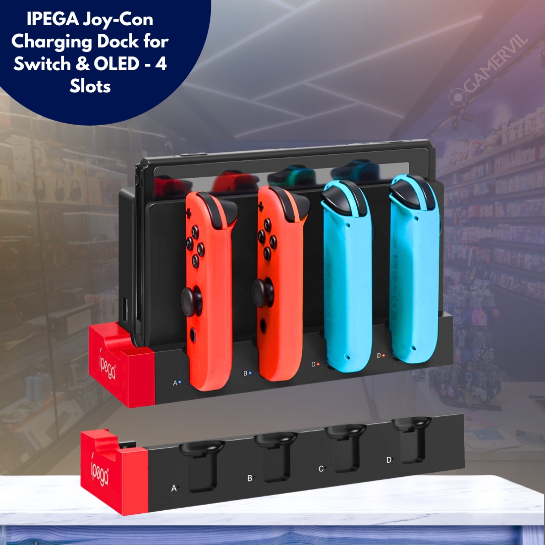 IPEGA Joy-Con Charging Dock for Switch & OLED - 4 Slots