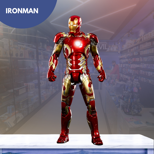 Marvel Iron Man MK42 Assembled Model 10In 1/7 Scale Action Figures Reactors Can Emit Light Collect Ornament Boy Toy Gift