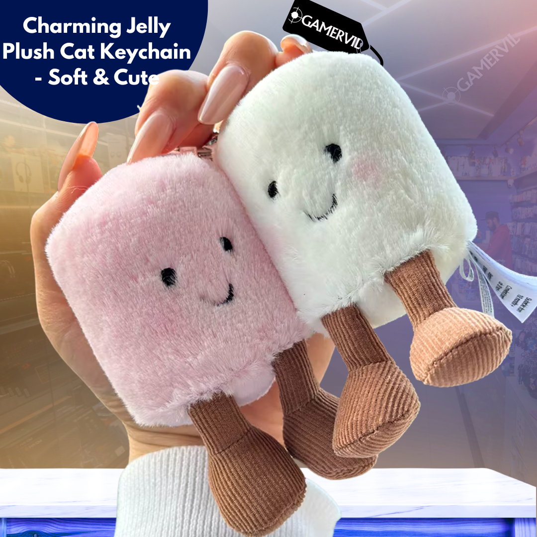 Buy 2 For the Price of 1  - Charming Jelly Plush Cat Keychain - Soft & Cute