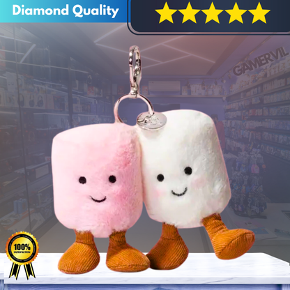 Buy 2 For the Price of 1  - Charming Jelly Plush Cat Keychain - Soft & Cute