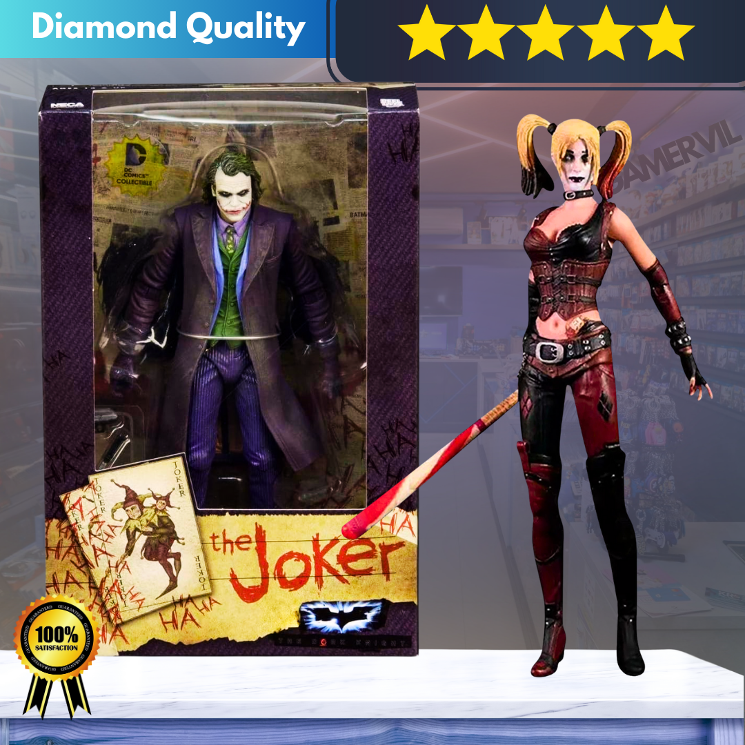 Neca Joker Figure Harley Quinn Superman Batman Action Figure Toys Cartoon Alliance of Injustice Collectable Model Doll Gift 18Cm