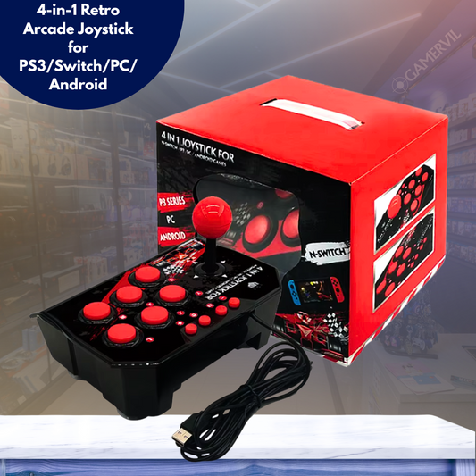 4-in-1 Retro Arcade Joystick for PS3/Switch/PC/Android