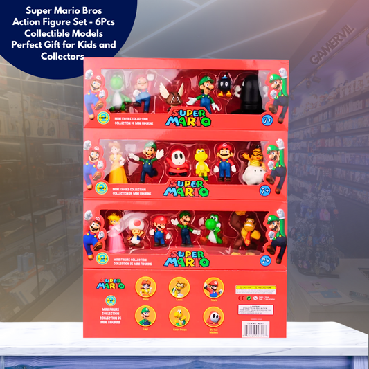 Super Mario Bros Action Figure Set - 6Pcs Collectible Models Perfect Gift for Kids and Collectors Alike