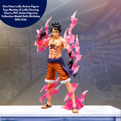 One Piece Luffy Anime Figure Toys Monkey D Luffy Flowing Cherry PVC Action Figurine Collection Model Dolls Birthday Gifts Kids