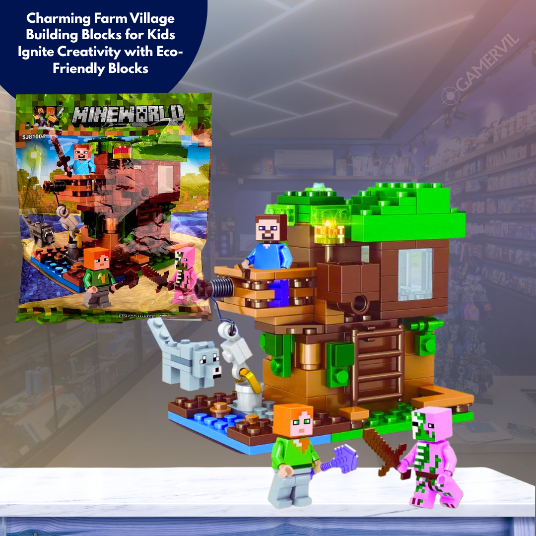 Charming Farm Village Building Blocks for Kids