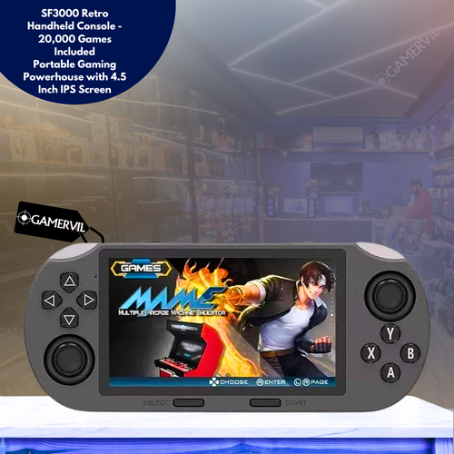 SF3000 Retro Handheld Console - 20,000 Games Included