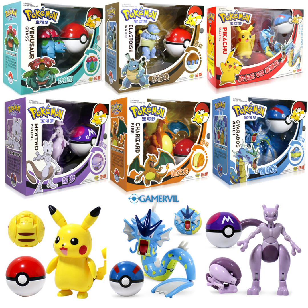 Buy 1 Get 2 - Pokémon Transforming Action Figure Set