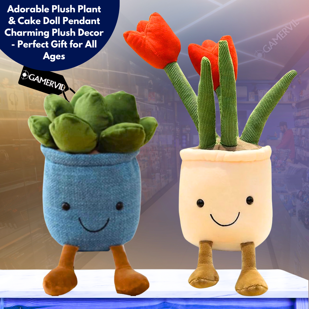 Buy 1 and  Get Another Random One Free- Adorable Plush Plant & Cake Doll Pendant for Home Decor