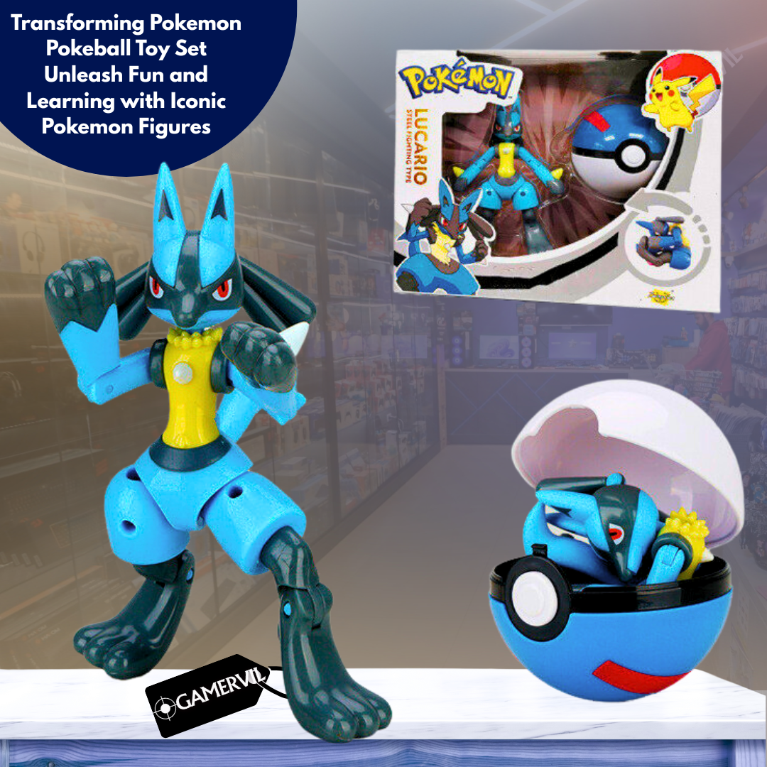 Transforming Pokemon Pokeball Toy Set - Gift for All Ages