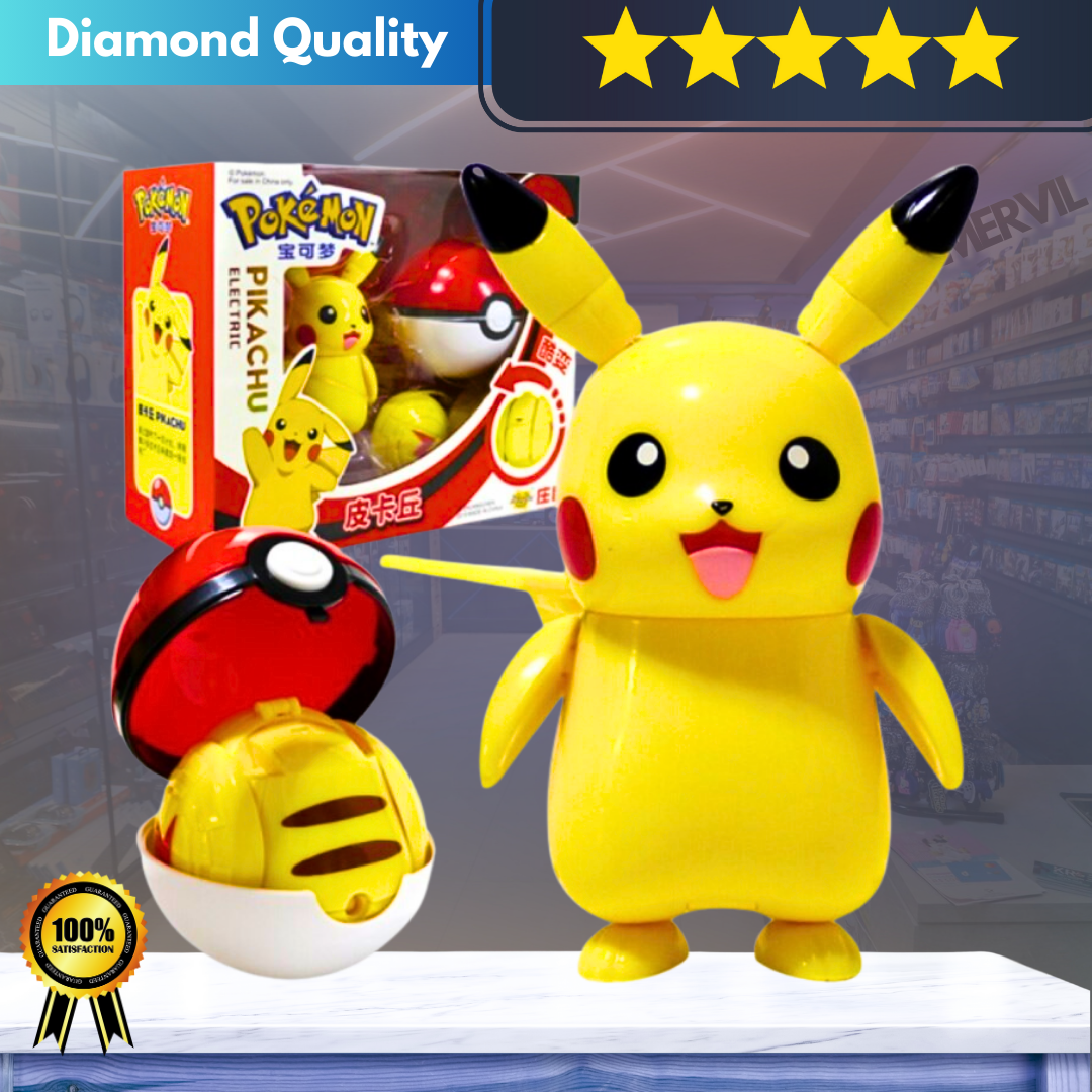 Transforming Pokemon Pokeball Toy Set - Gift for All Ages