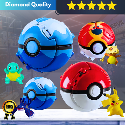 Buy 1 and get 2 Random - Magnetic Pokemon Pokeball Action Figures for Kids
