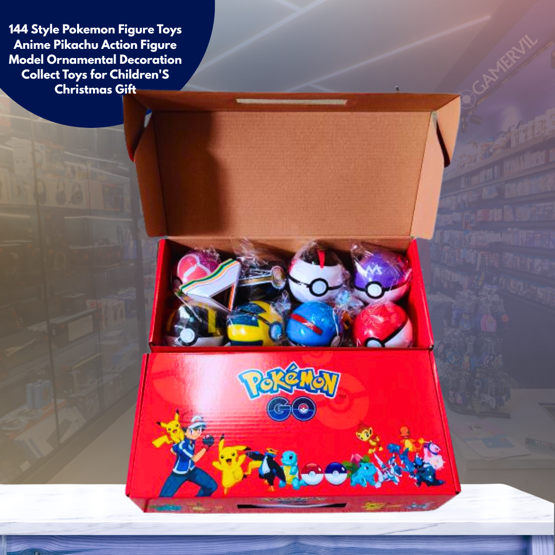 144 Style Pokemon Figure Toys Anime Pikachu Action Figure Model Ornamental Decoration Collect Toys for Children'S Christmas Gift