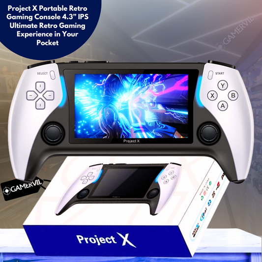 Project X Portable Retro Gaming Console 4.3” IPS