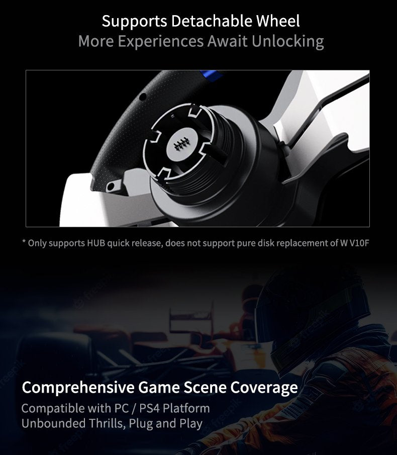 PXN V99 Gaming Steering Wheel for PC Windows/PS4/Switch/Xbox One/Xbox Series X/S