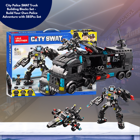 City Police SWAT Truck Building Blocks Set - 585Pcs