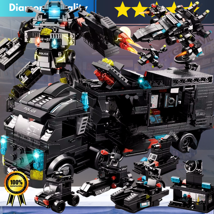 City Police SWAT Truck Building Blocks Set - 585Pcs