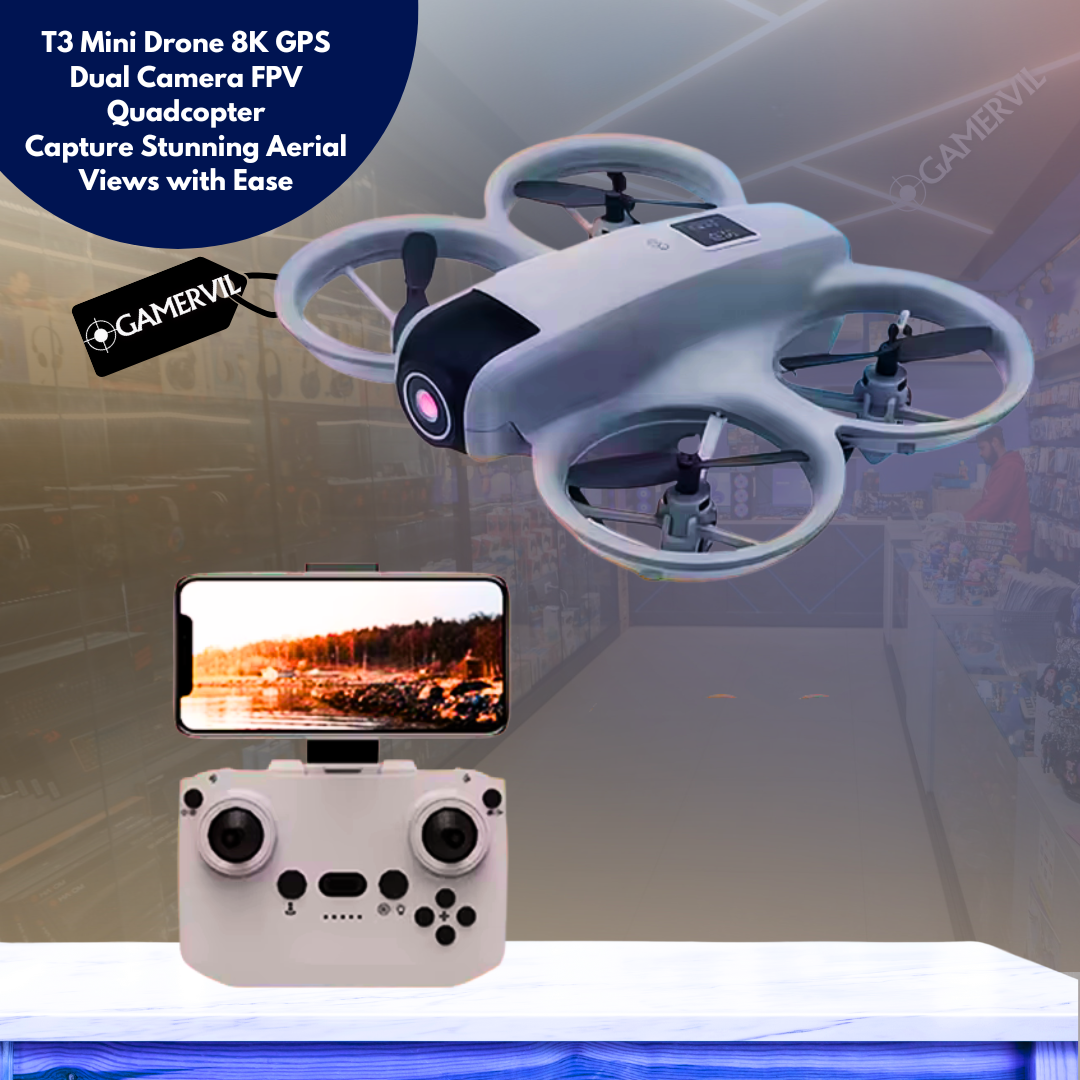 T3 Mini Drone 8K GPS Dual Camera FPV Quadcopter