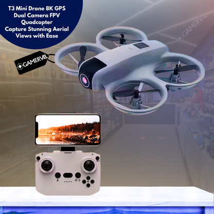 T3 Mini Drone 8K GPS Dual Camera FPV Quadcopter