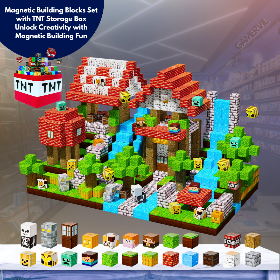 Magnetic Building Blocks Set with TNT Storage Box