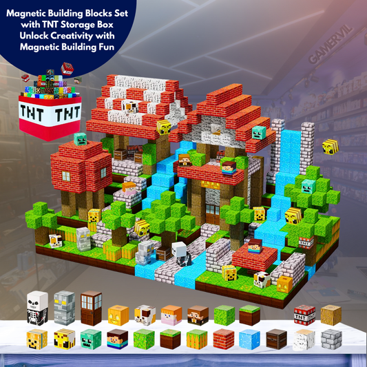 Magnetic Building Blocks Set with TNT Storage Box