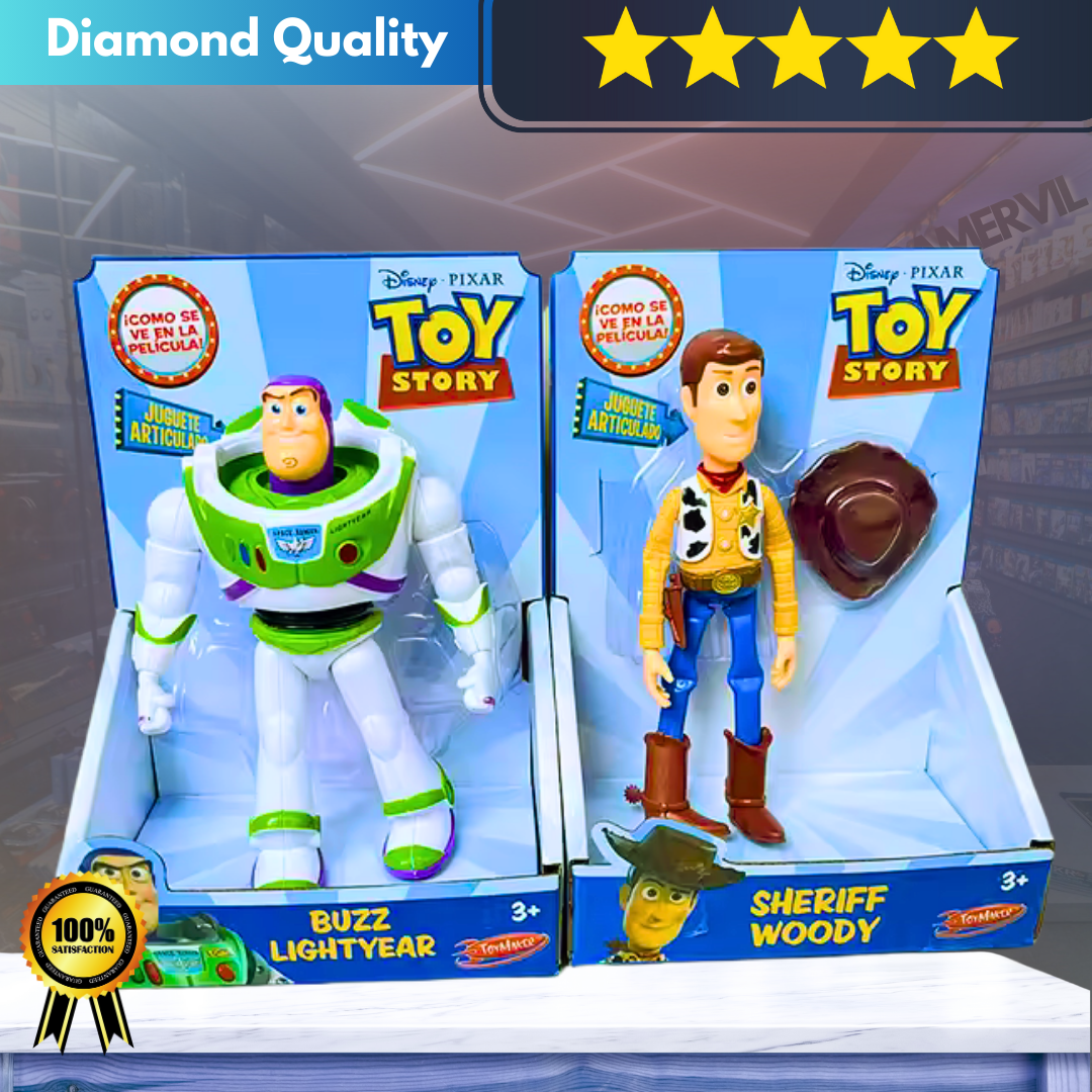 Take 2 for the price of 1 - Toy Story Buzz Lightyear & Woody Collectible Figures
