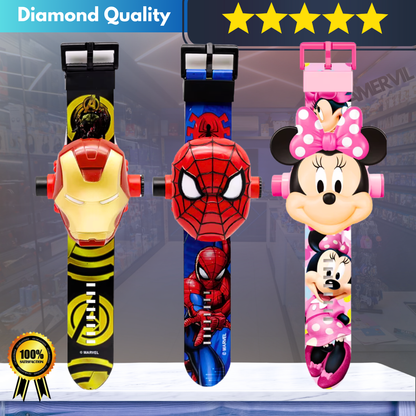Buy 1 Get 2 Random - Marvel & Disney Projection Watches for Kids