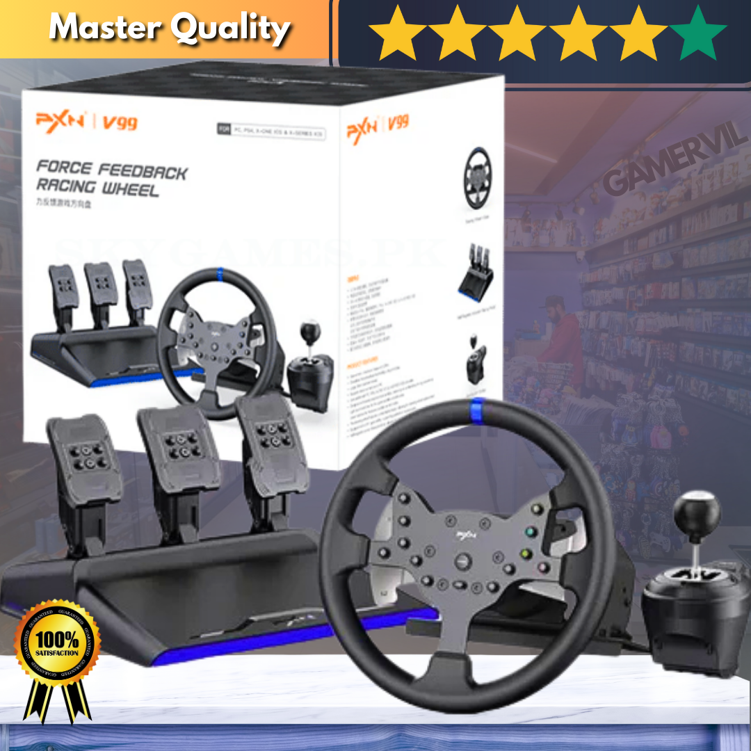 PXN V99 Gaming Steering Wheel - Ultimate Control for Gamers