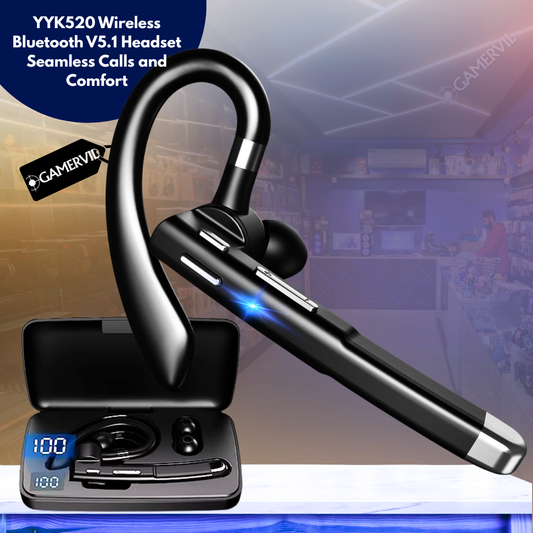 YYK520 Wireless Bluetooth V5.1 Headset with Noise Reduction